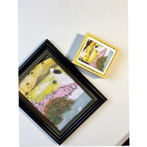 The evening seaside jigsaw puzzle blue card