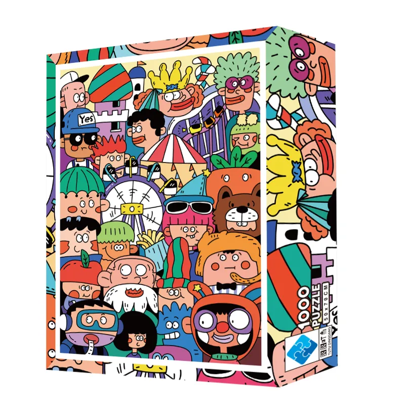 Wonderful Amusement Park Puzzle Blue Card