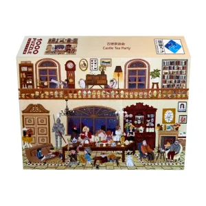 Gable Tea Blossom Puzzle Blue Card