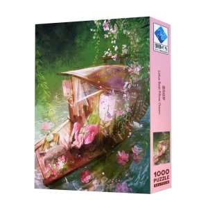 Lotus Boat Dream Puzzle Blue Card