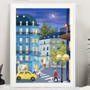 Summer evening breeze jigsaw puzzle blue card