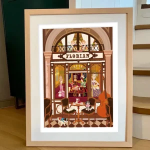 Florian Coffee Shop Puzzle Blue Card