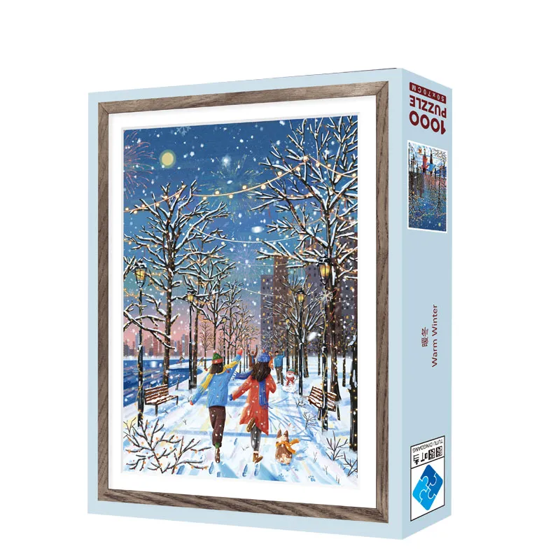 Warm Winter Puzzle Blue Card - 图片 3