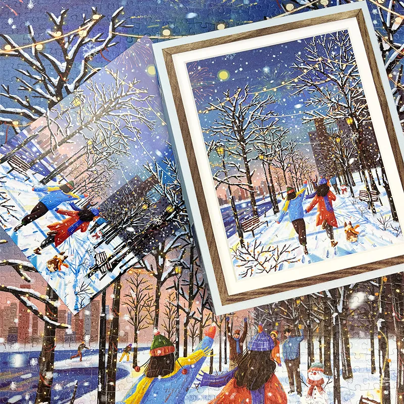 Warm Winter Puzzle Blue Card - 图片 2