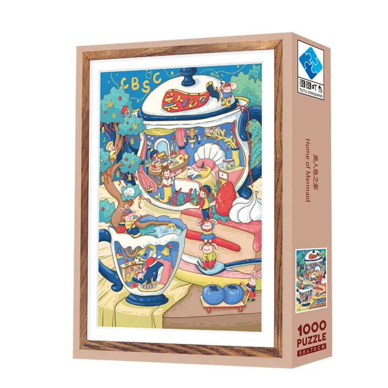 Mermaid House Puzzle Blue Card - 图片 3