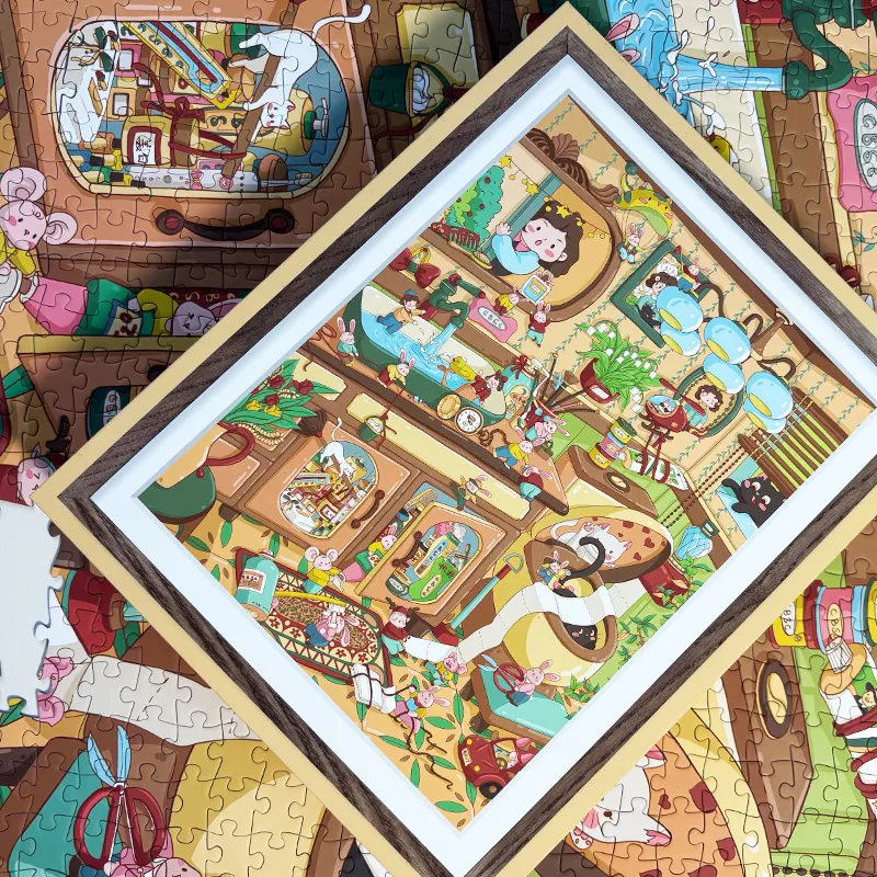 Little Elf Mega Shopping Puzzle Blue Card