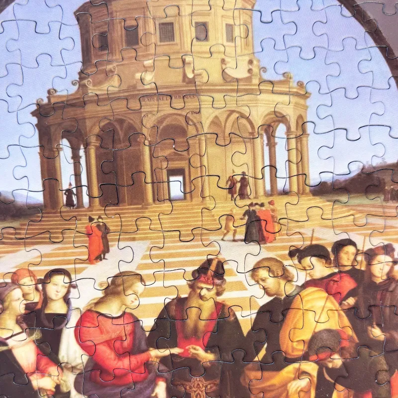 The Virgin Mary's Wedding Blue Card Jigsaw Puzzle - 图片 2