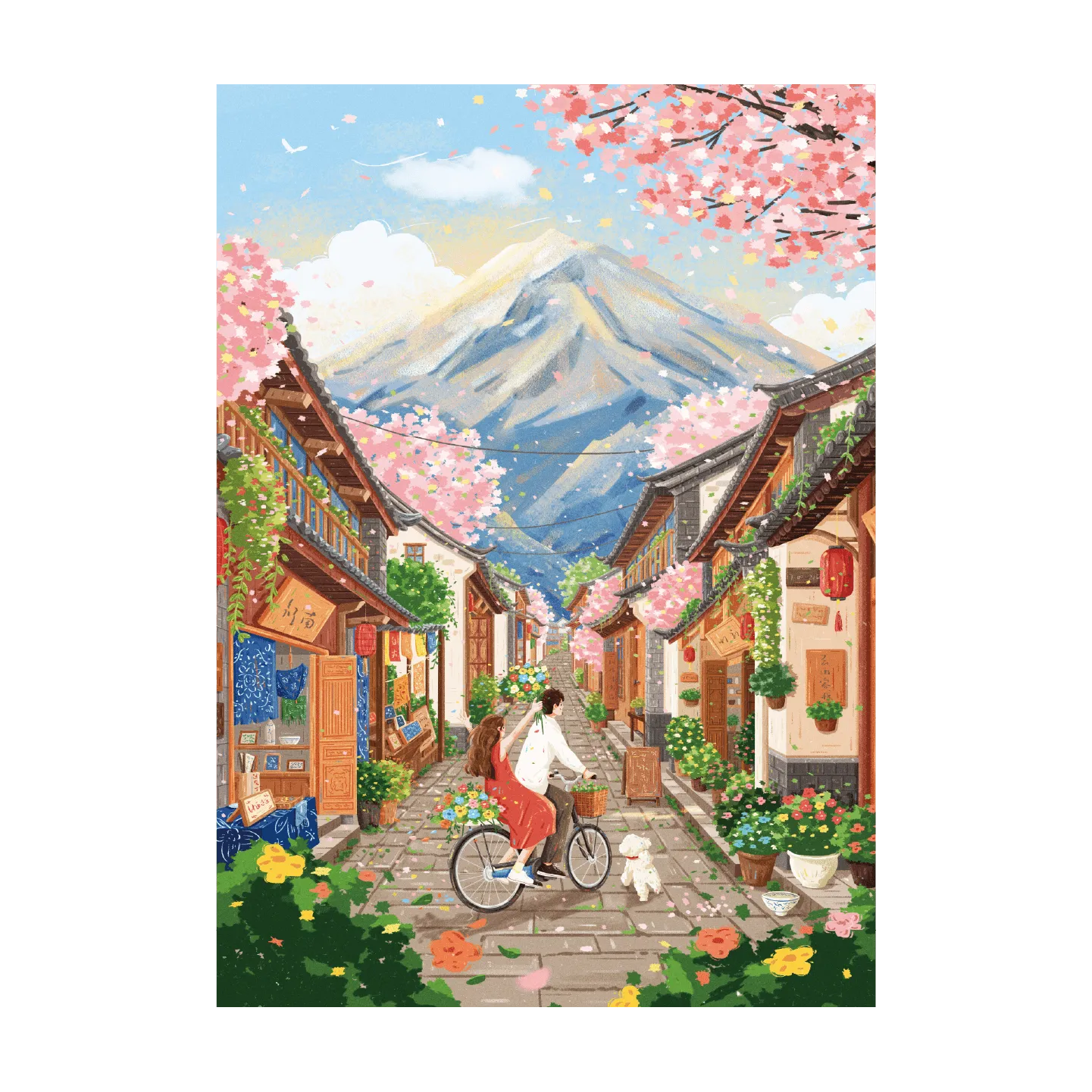 Love Puzzle 1000 Pieces Blue Card - 图片 2