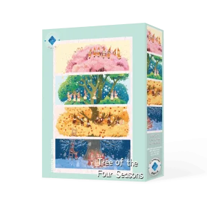 Four Seasons Tree Puzzle 1000 Pieces Blue Card