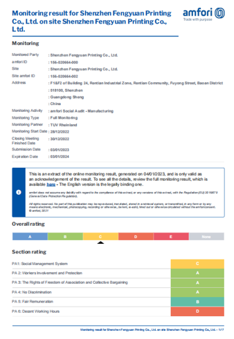 BSCI certificate